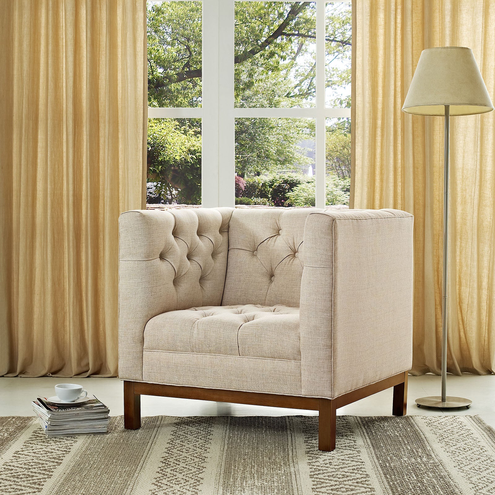 Paramour Fabric Armchair Beige