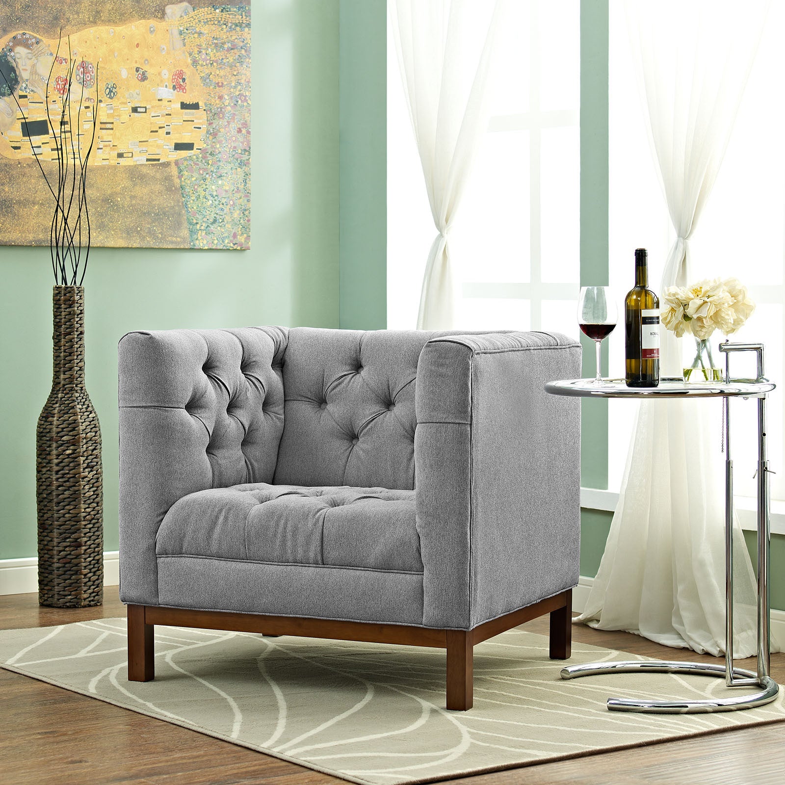 Paramour Fabric Armchair Expectation Gray