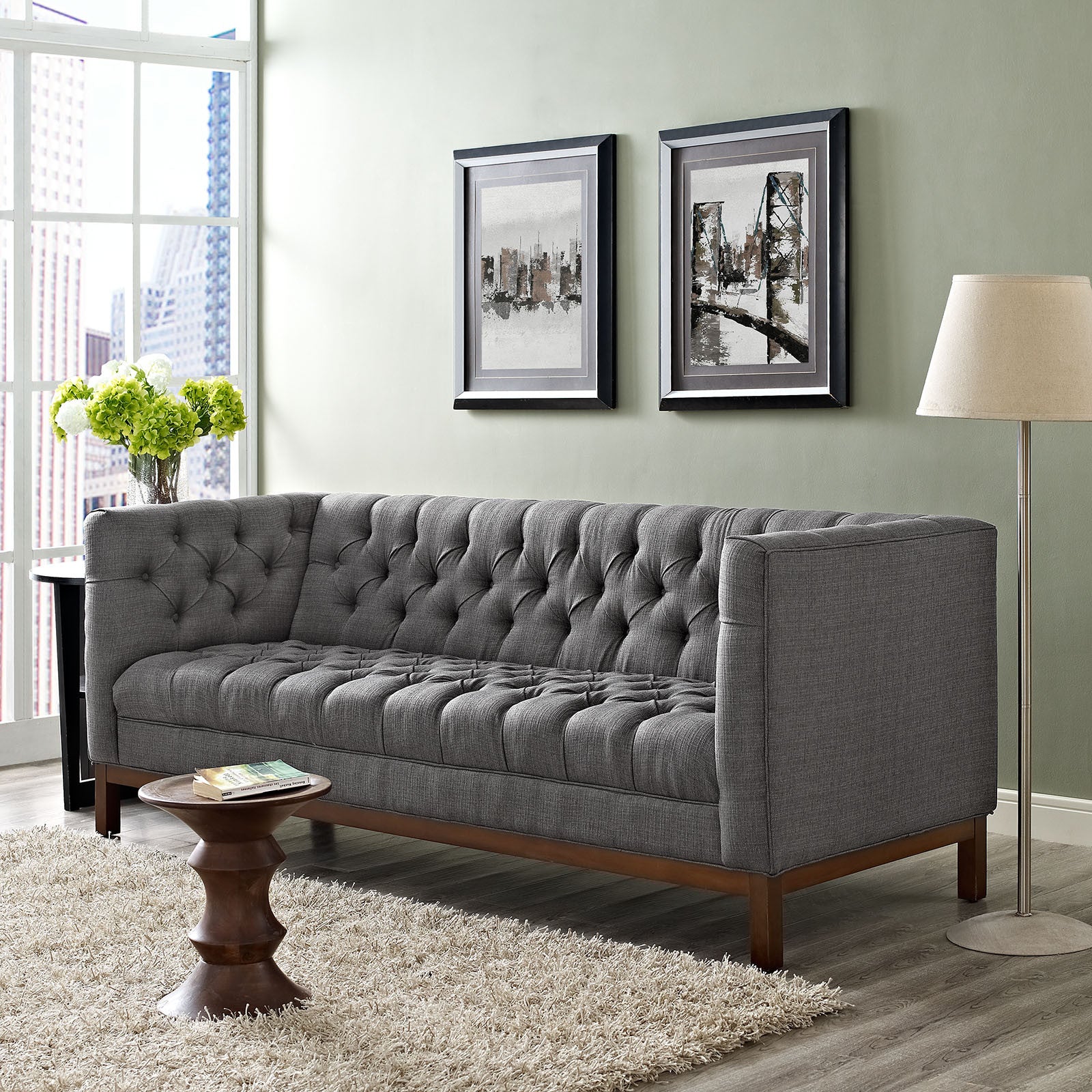 Paramour Fabric Sofa Gray