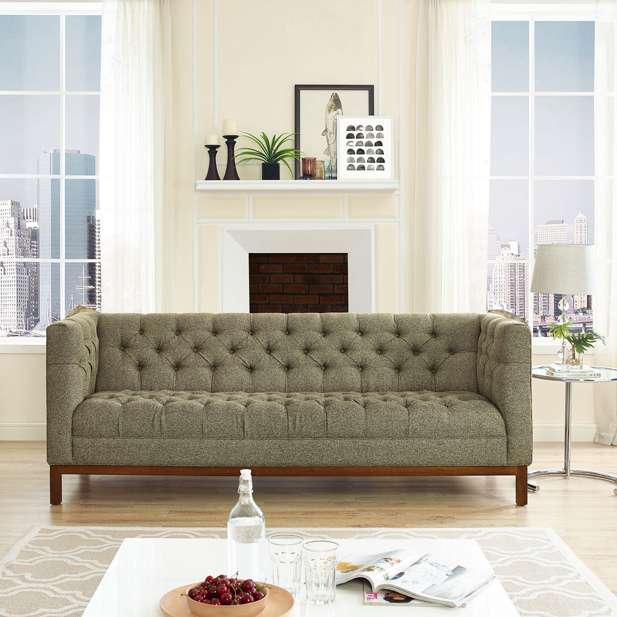 Paramour Fabric Sofa Oatmeal