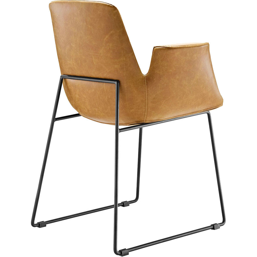 Attention Dining Leather Armchair Tan