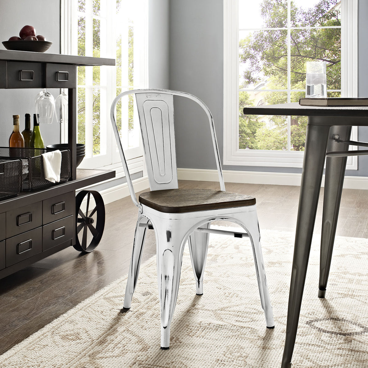 Panora Bamboo Side Chair White