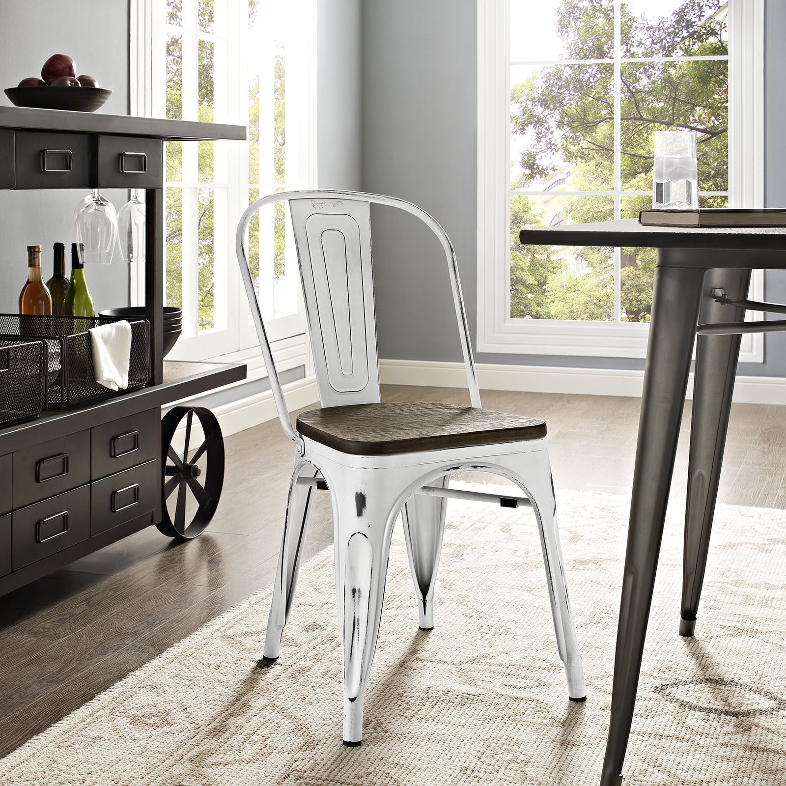 Panora Bamboo Side Chair White