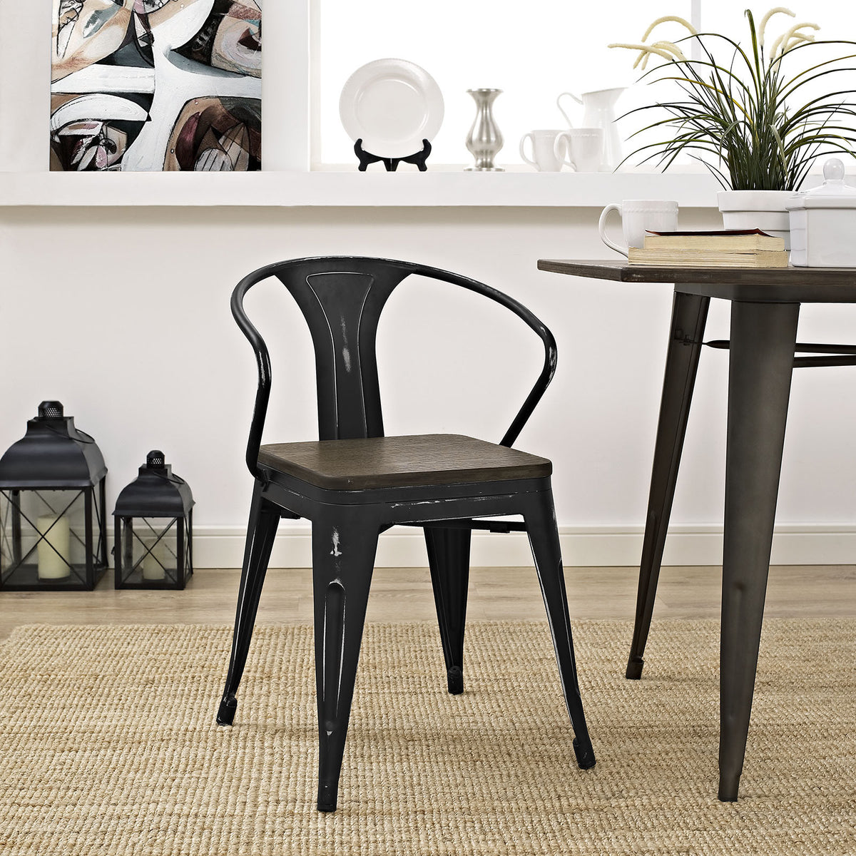 Panora Bamboo Dining Chair Black