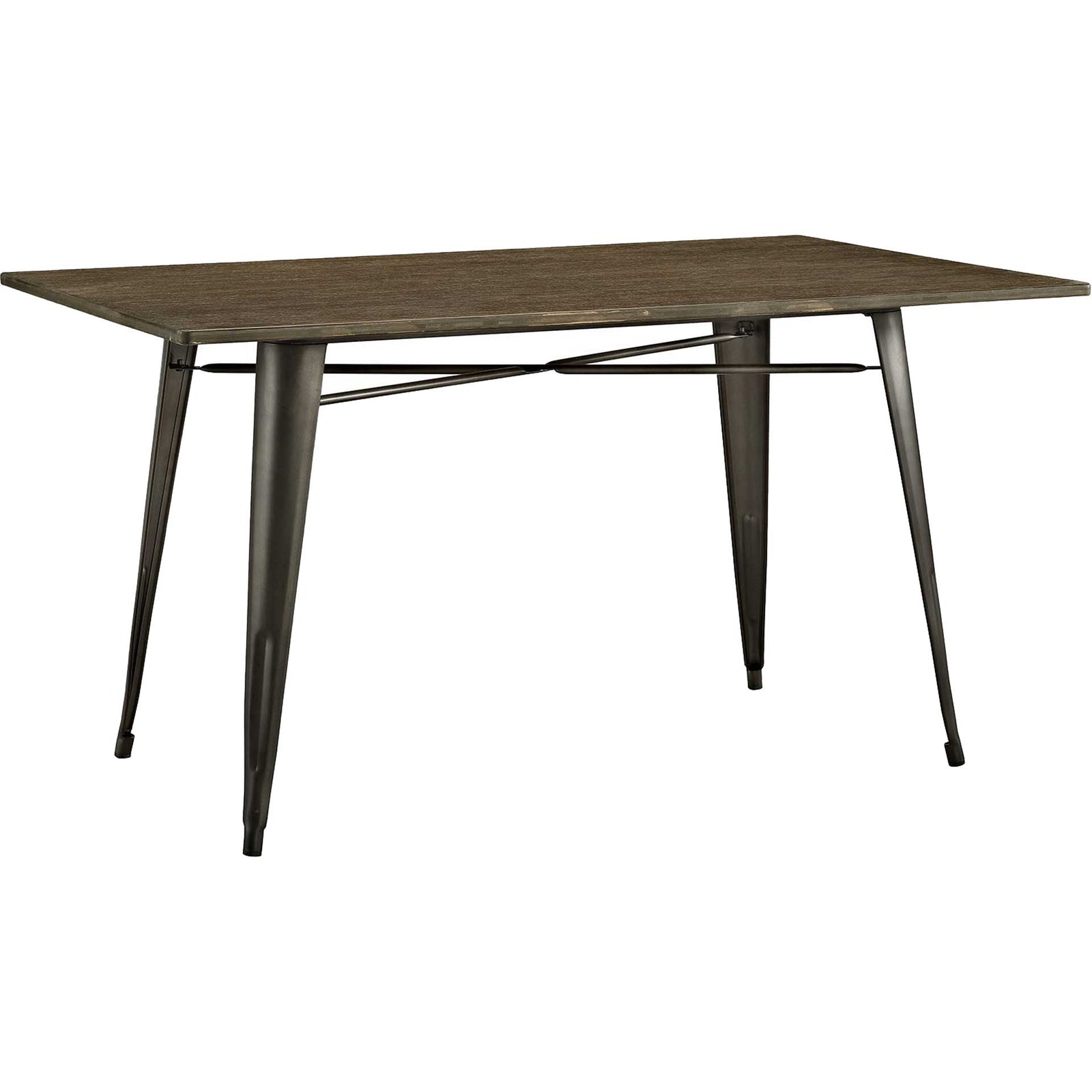 Alacron Rectangle Wood Dining Table Brown