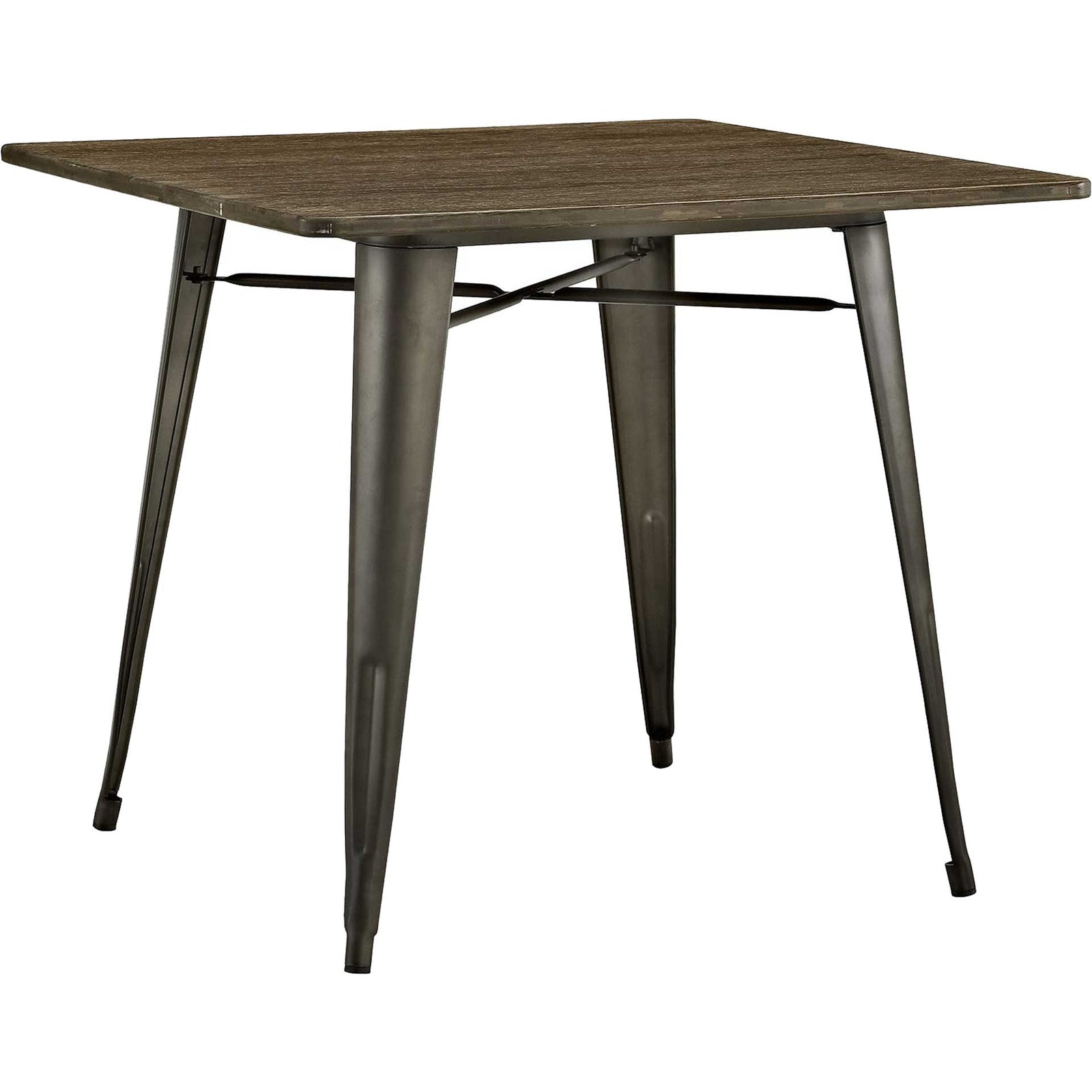 Alacron Square Wood Dining Table Brown