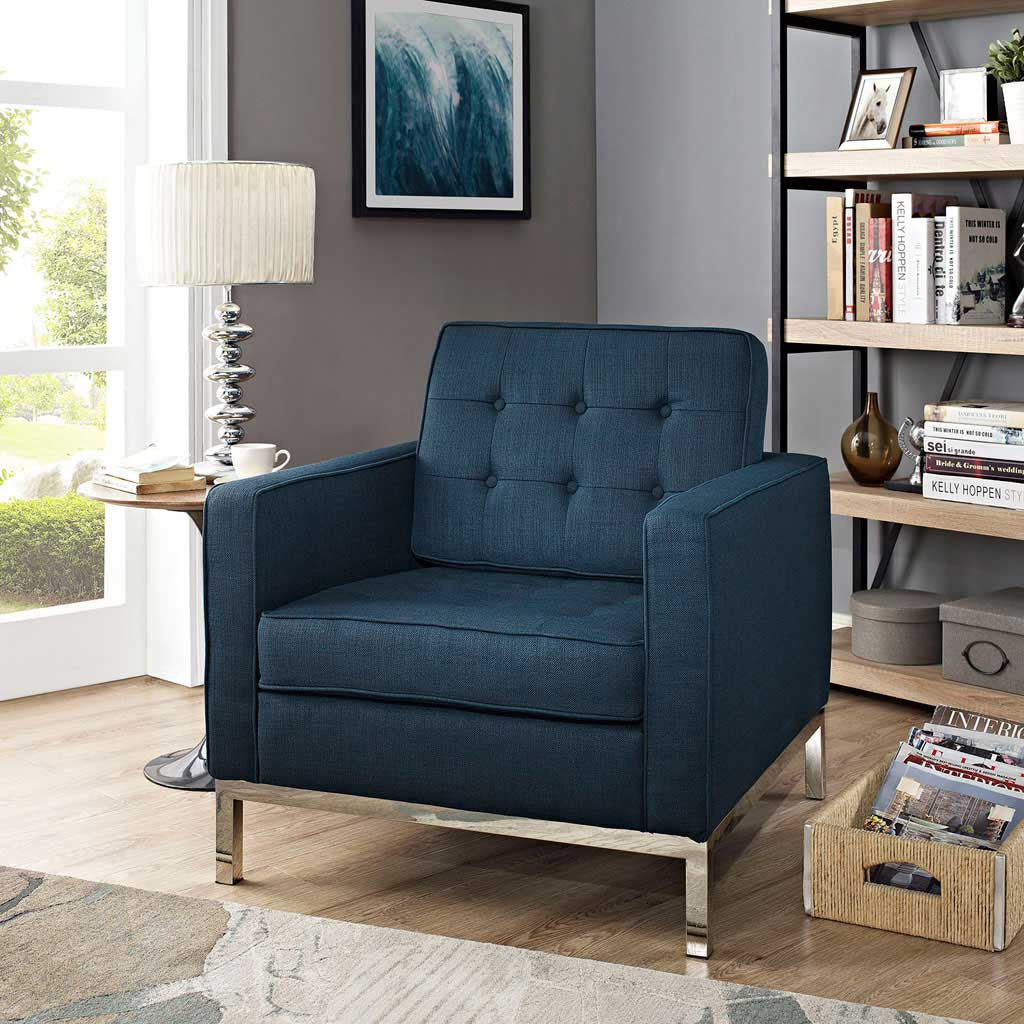 Lyte Fabric Armchair Azure
