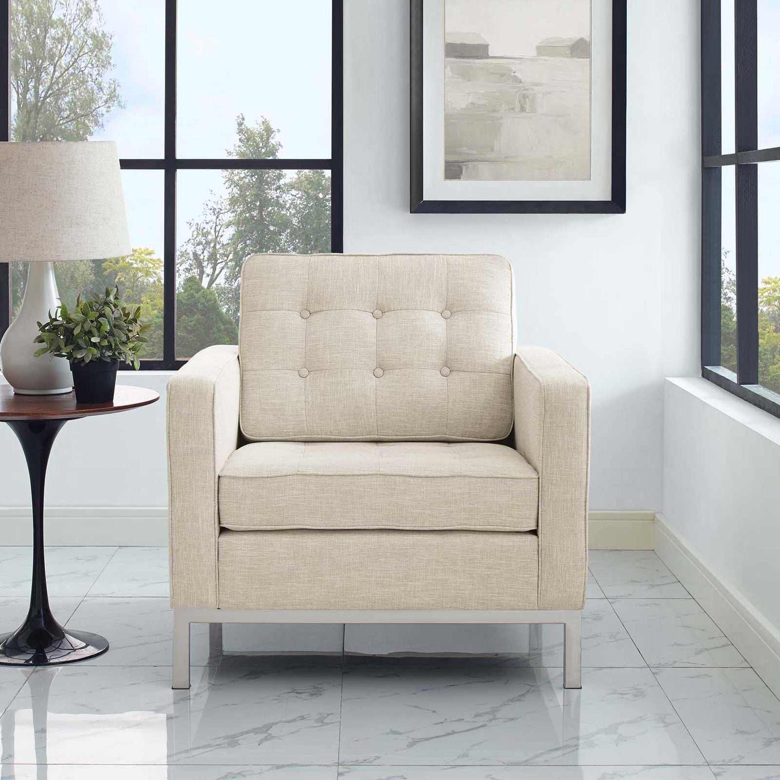 Lyte Fabric Armchair Beige