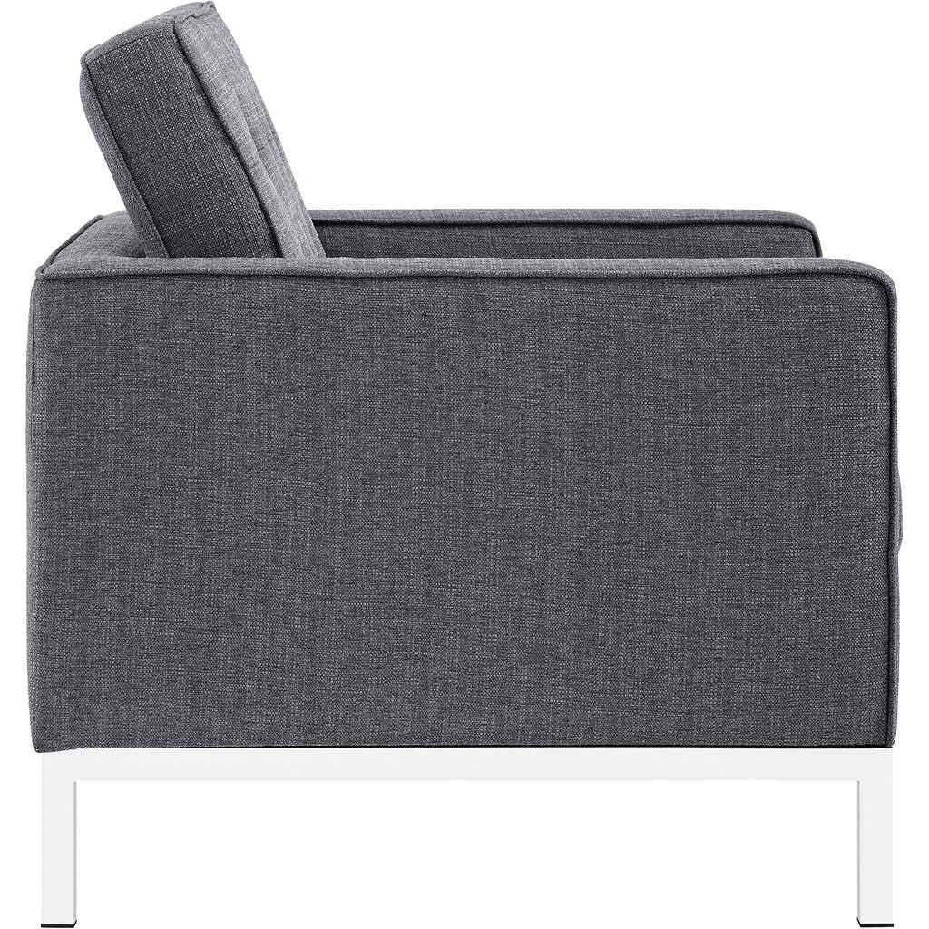 Lyte Fabric Armchair Gray