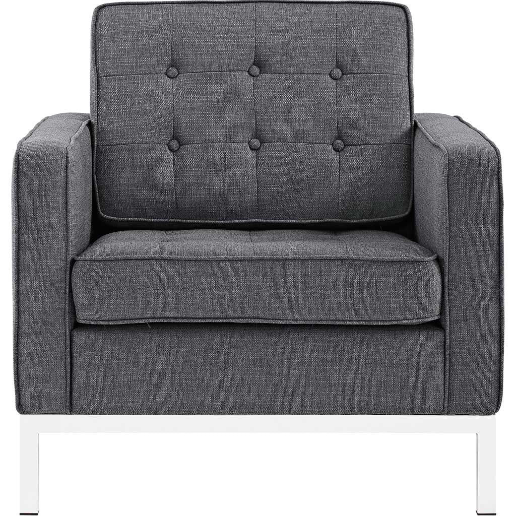 Lyte Fabric Armchair Gray