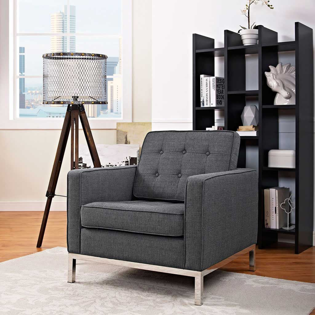 Lyte Fabric Armchair Gray