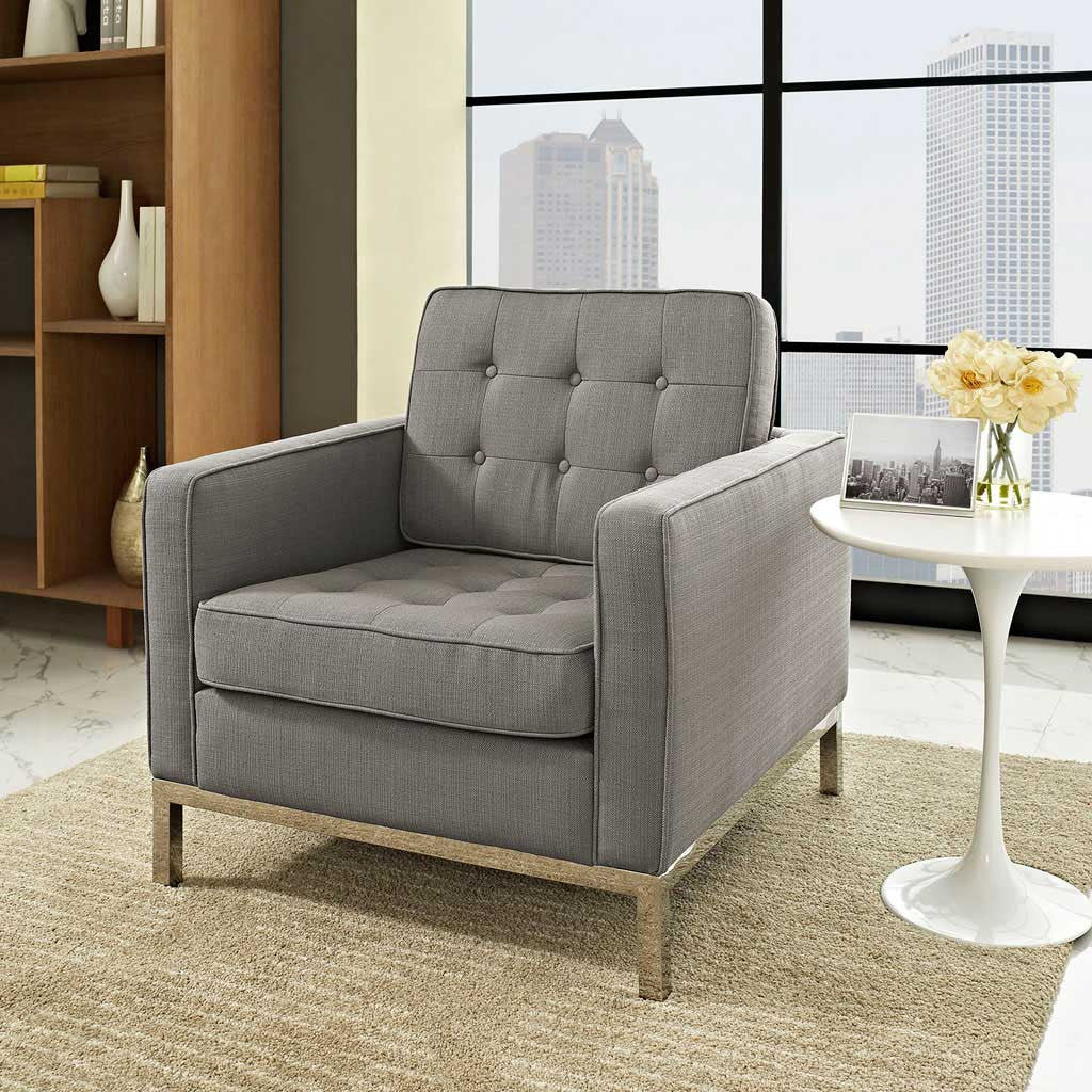 Lyte Fabric Armchair Granite