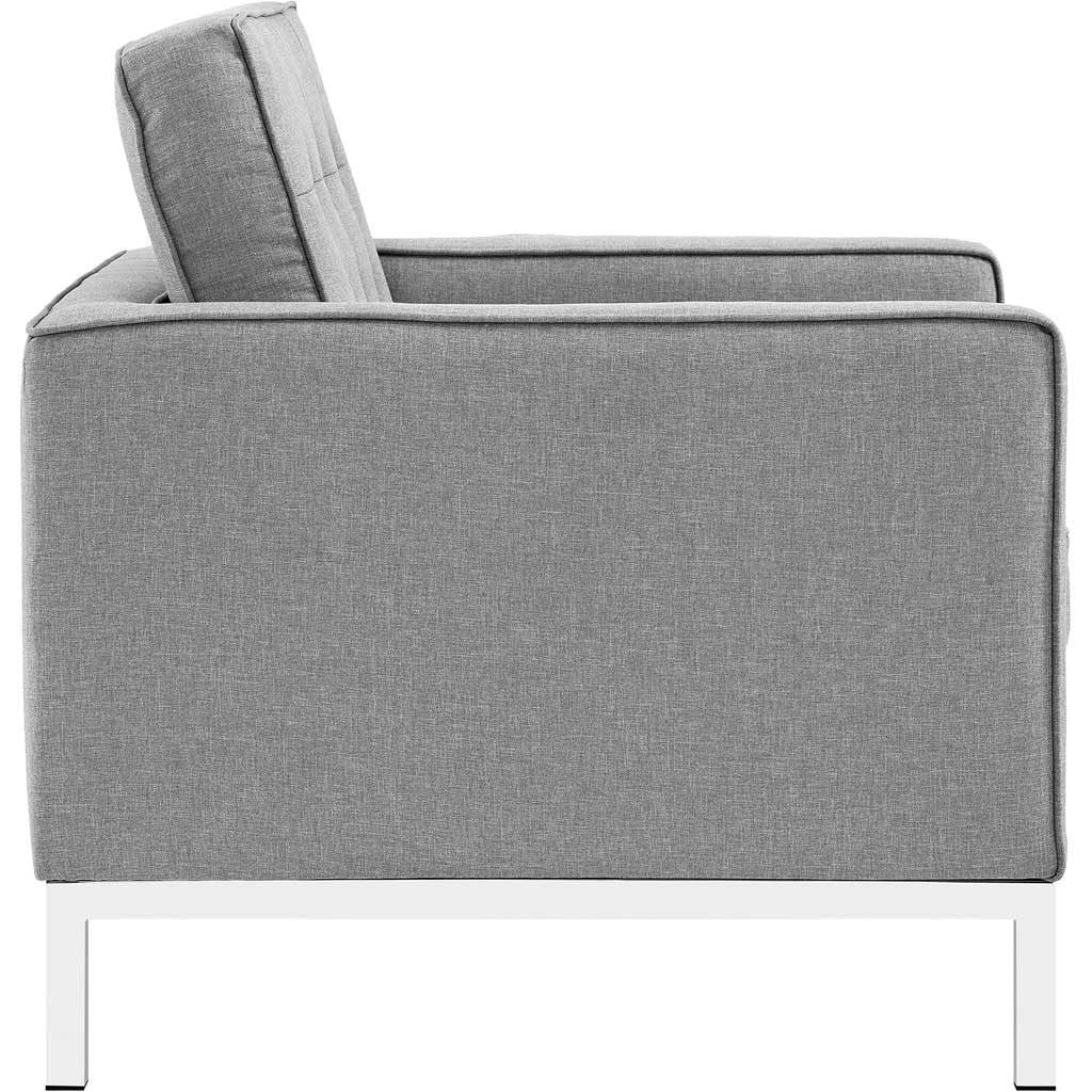 Lyte Fabric Armchair Light Gray