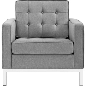 Lyte Fabric Armchair Light Gray