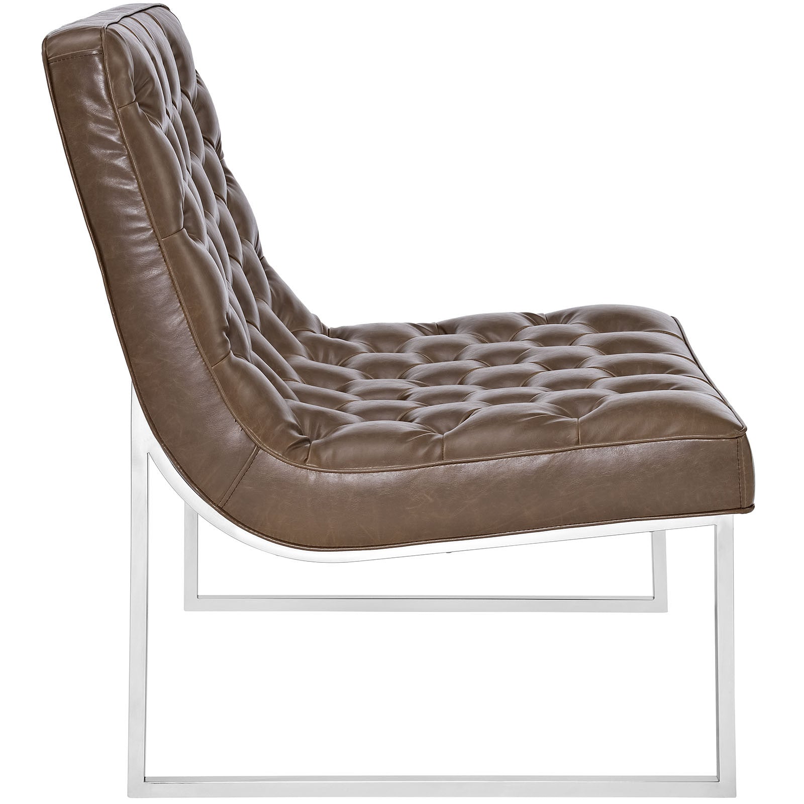 Indiana Memory Foam Lounge Chair Brown