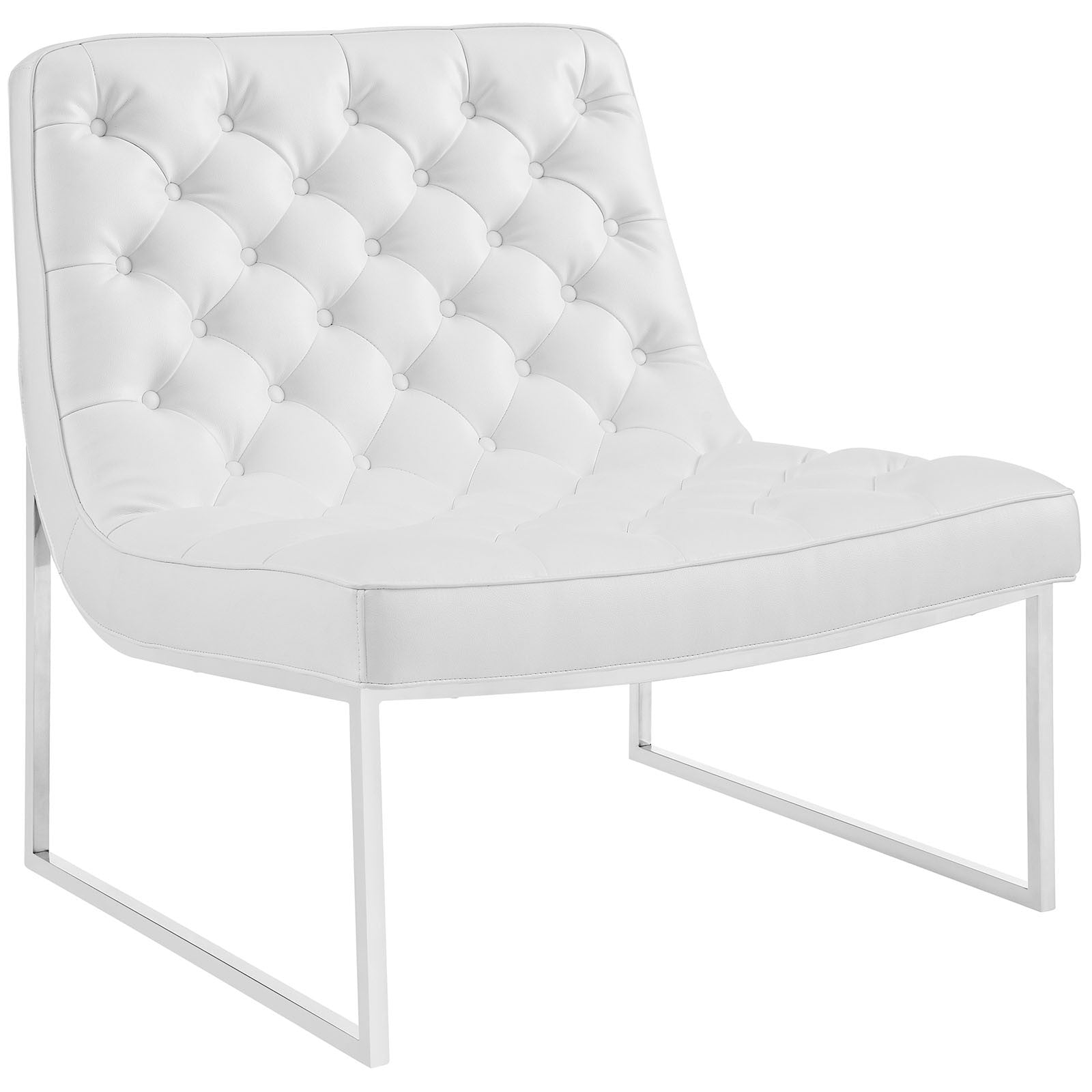 Indiana Memory Foam Lounge Chair White