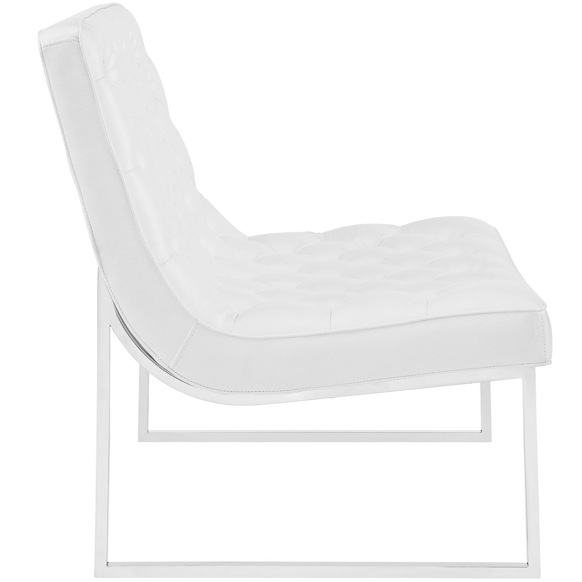 Indiana Memory Foam Lounge Chair White