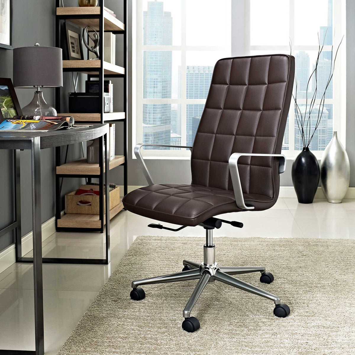 Tieton Highback Office Chair Brown