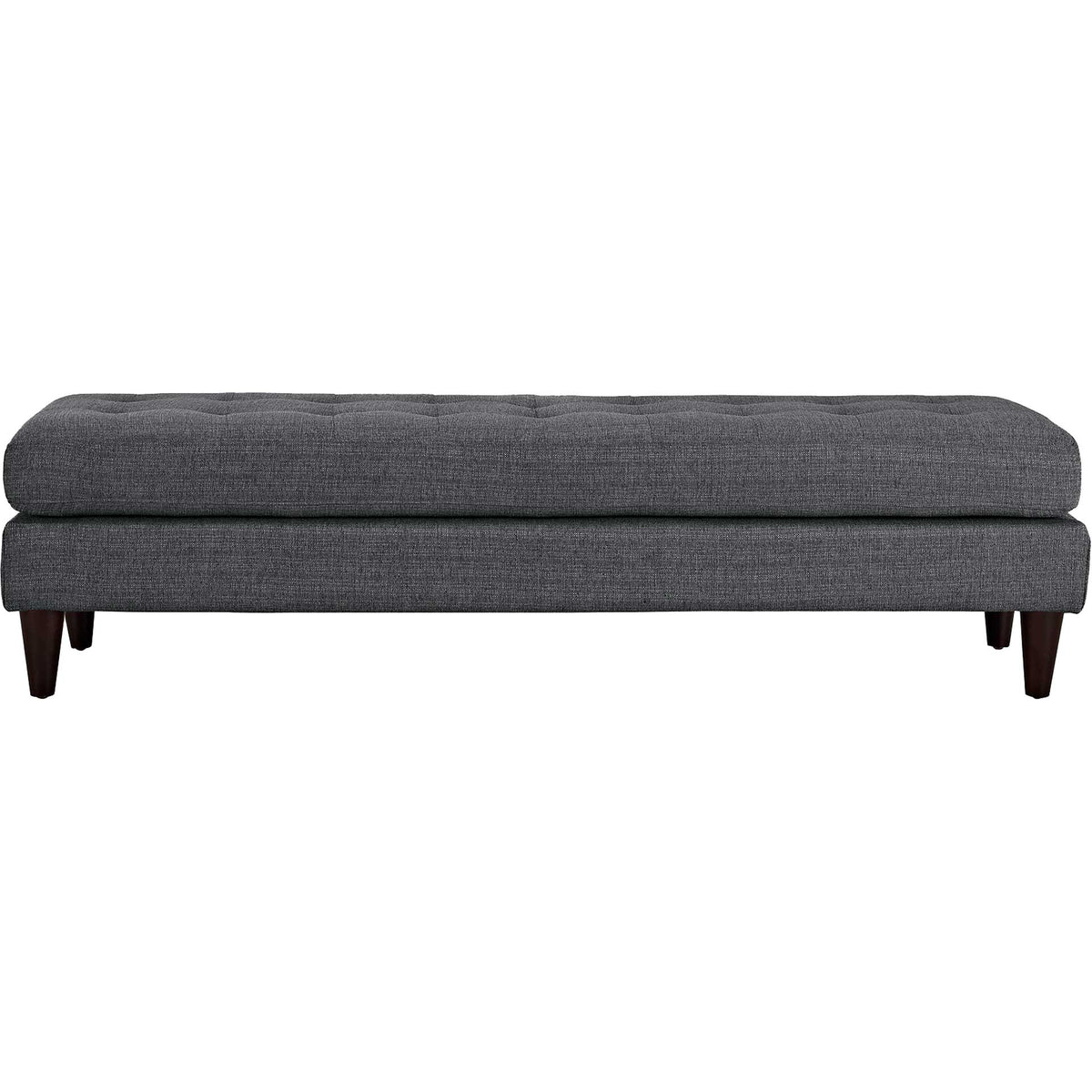 Era Upholstered Fabric Bench Gray