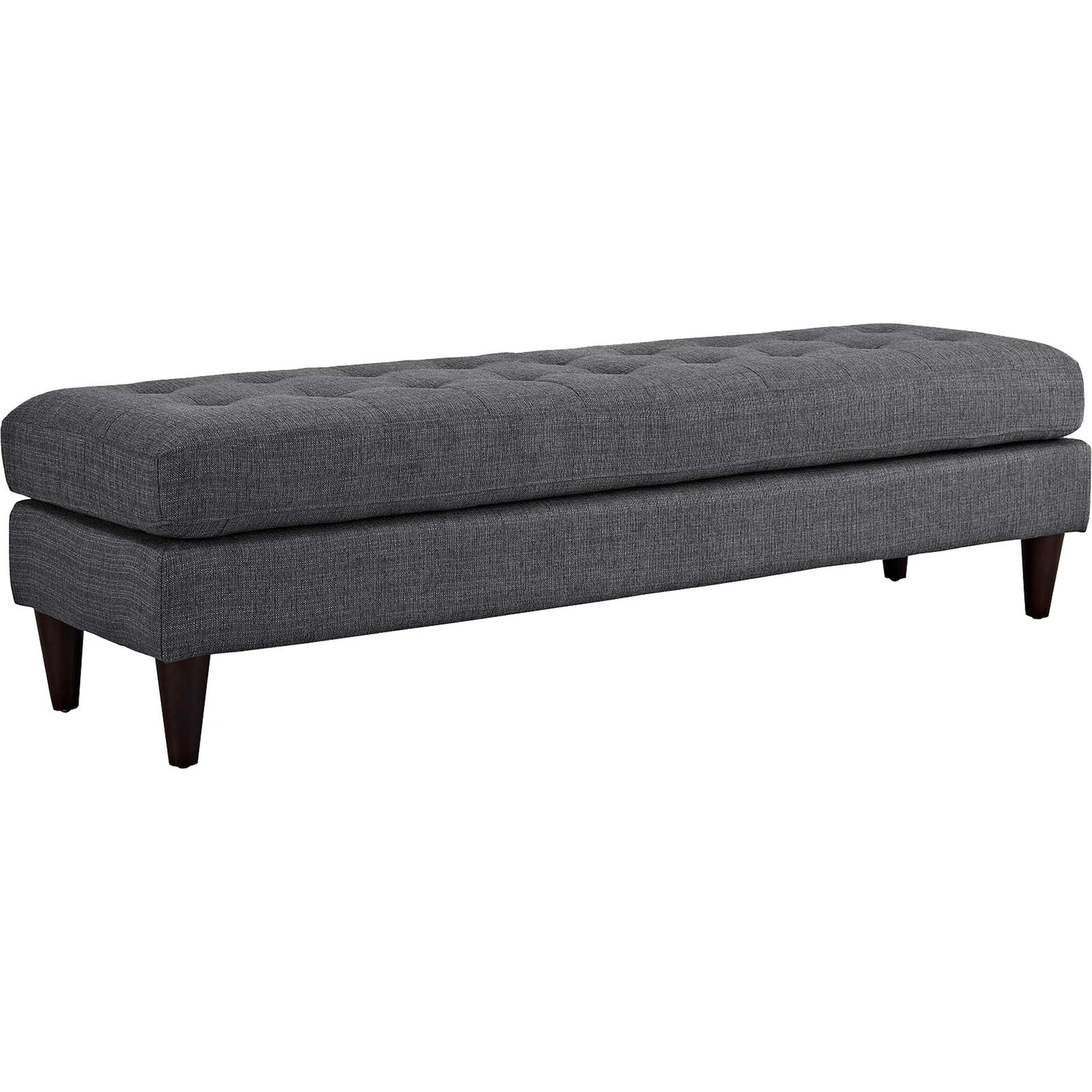 Era Upholstered Fabric Bench Gray