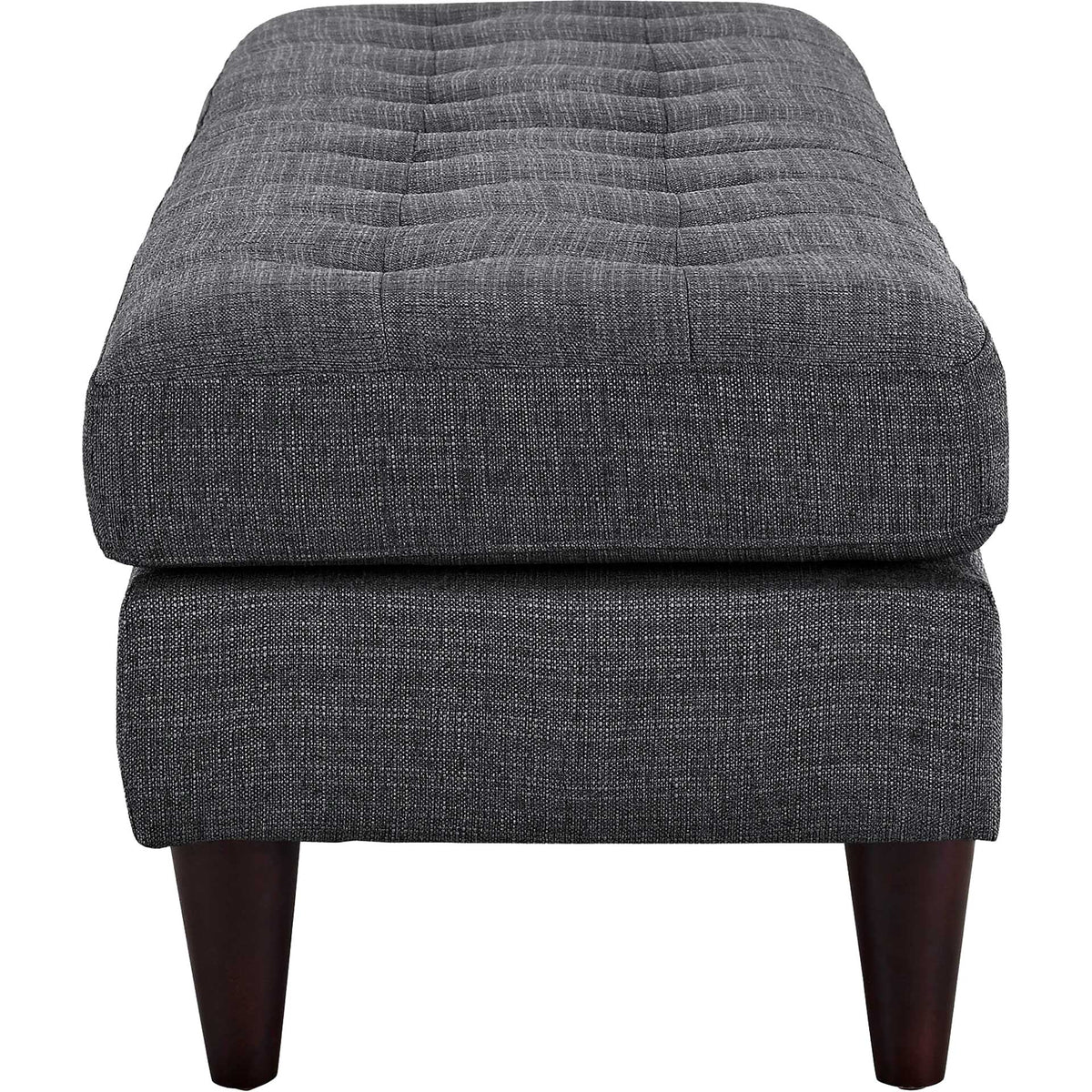 Era Upholstered Fabric Bench Gray