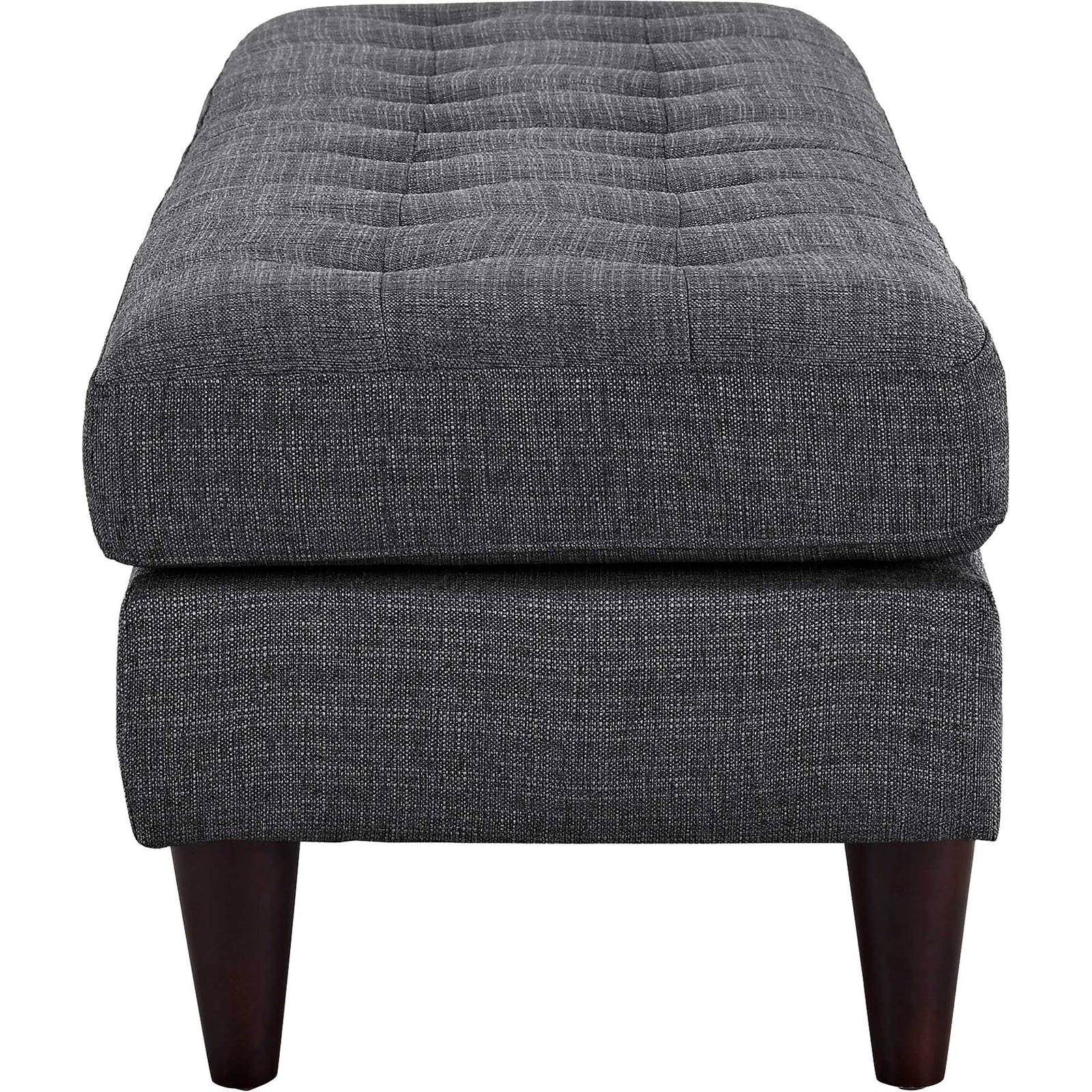 Era Upholstered Fabric Bench Gray