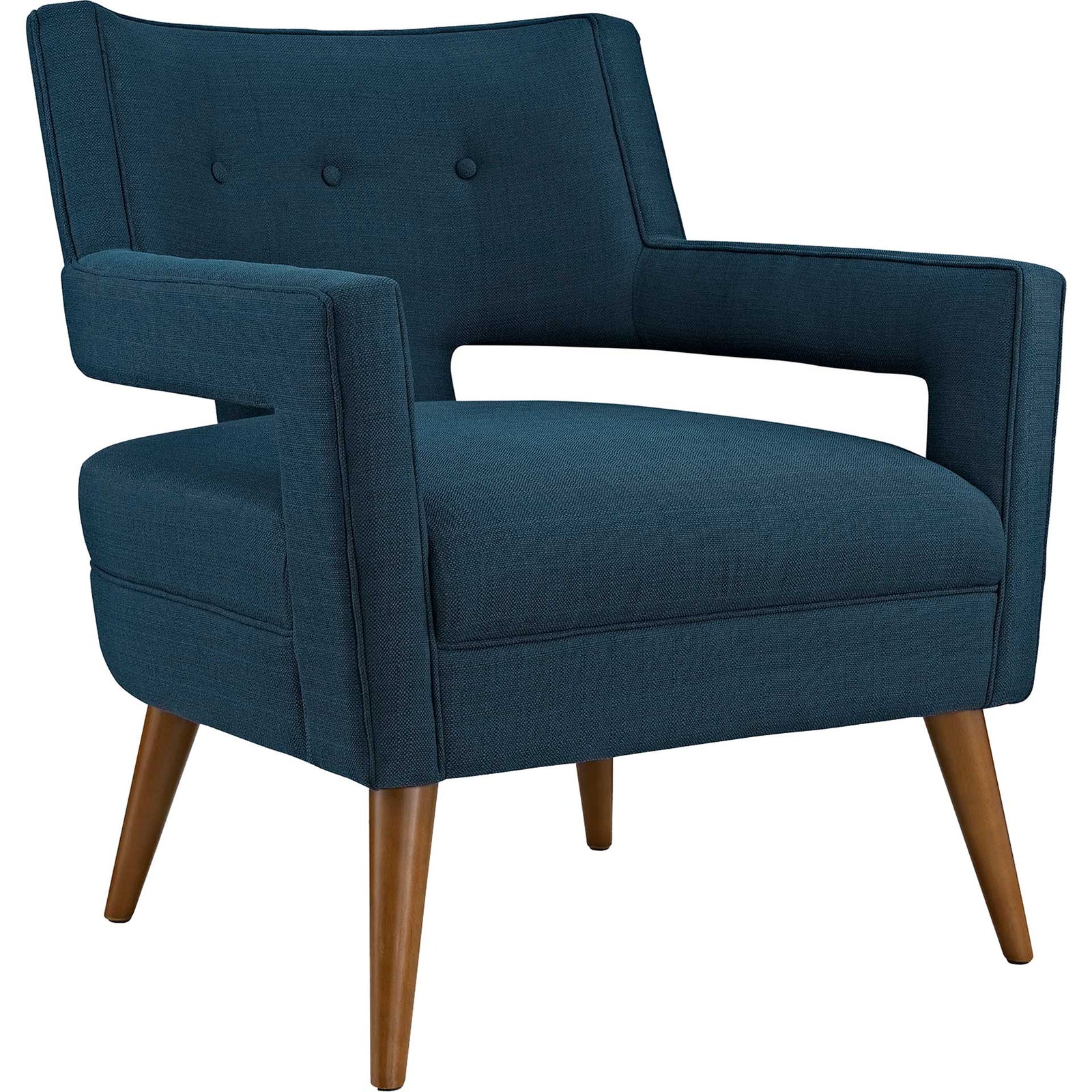 Stanley Upholstered Fabric Armchair Azure
