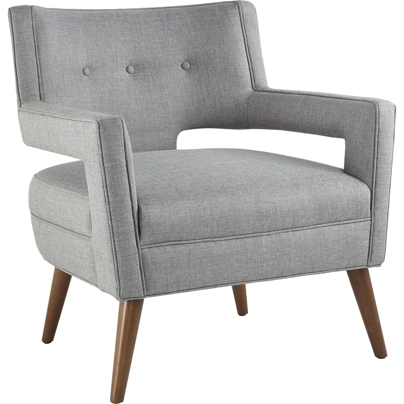 Stanley Upholstered Fabric Armchair Light Gray