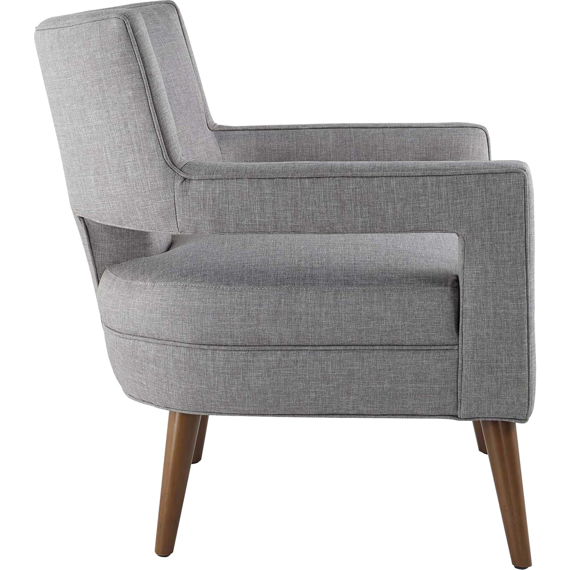 Stanley Upholstered Fabric Armchair Light Gray