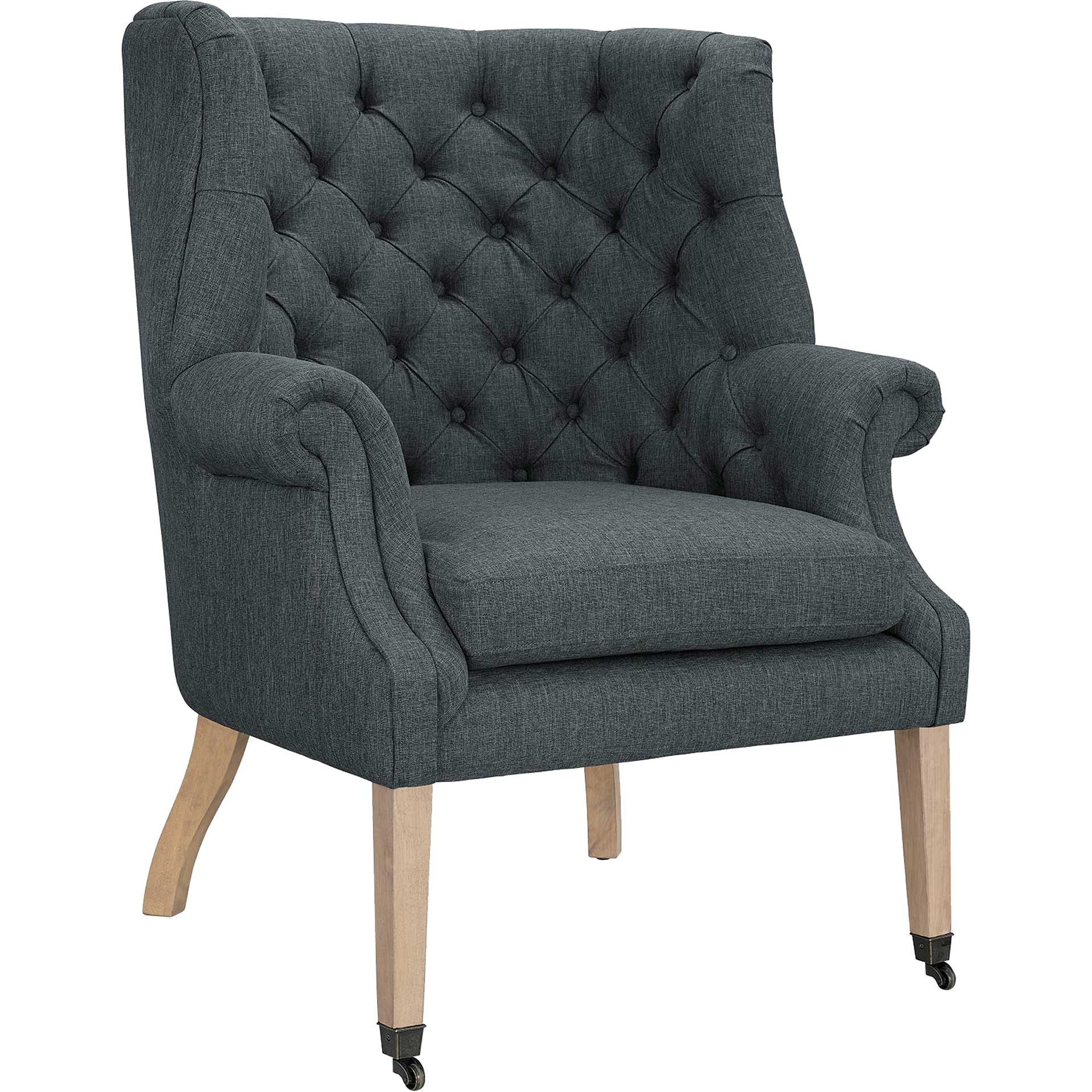 Camron Upholstered Fabric Lounge Chair Gray