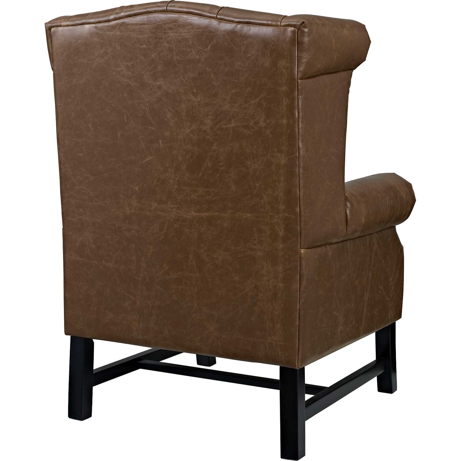 Starburst Upholstered Vinyl Armchair Brown