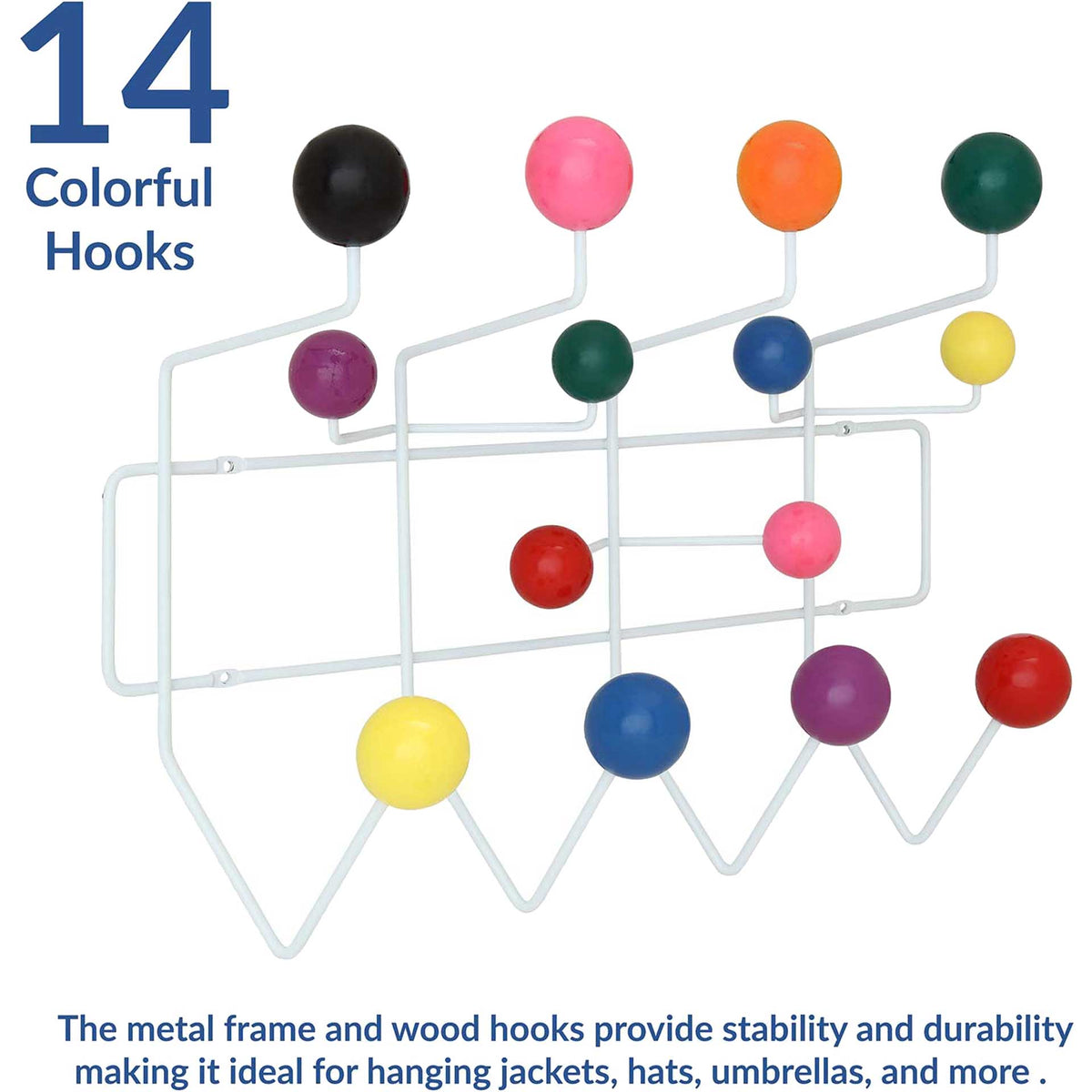 Gumball Coat Rack Multicolored