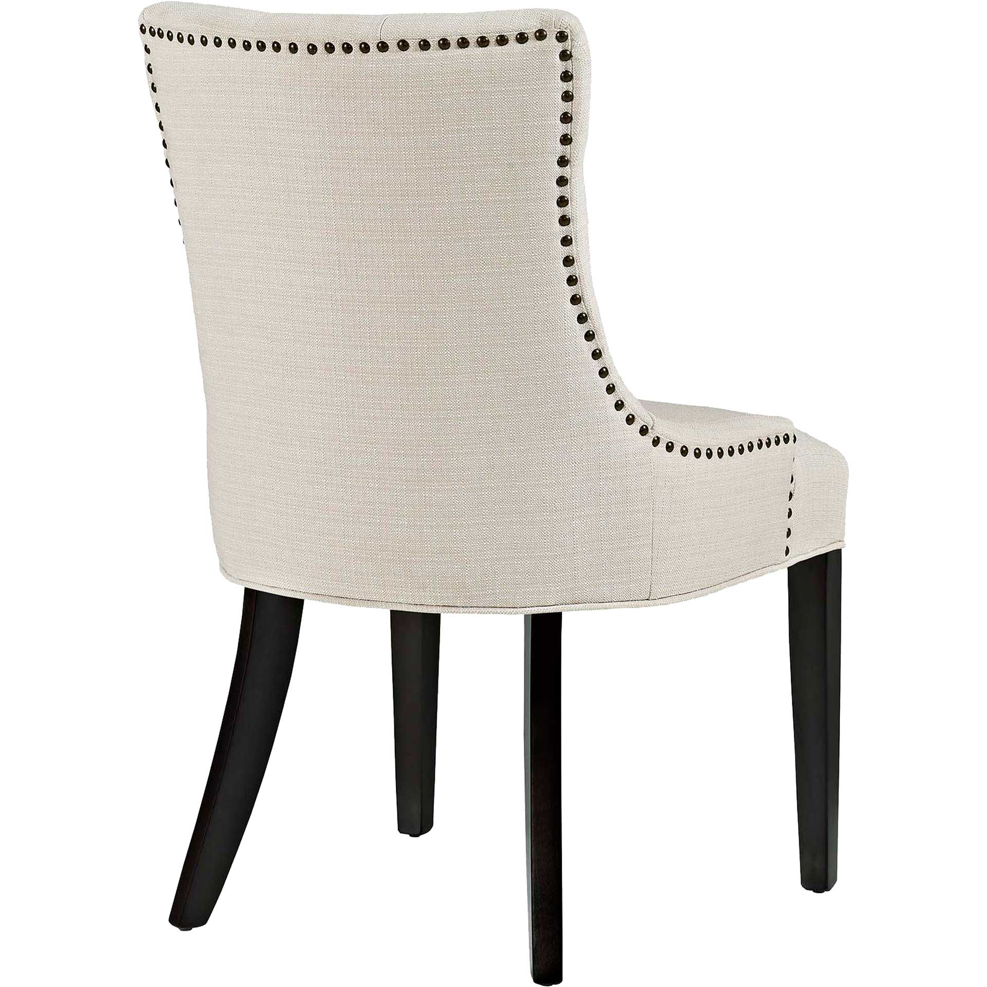 Regency Tufted Fabric Dining Chair Beige
