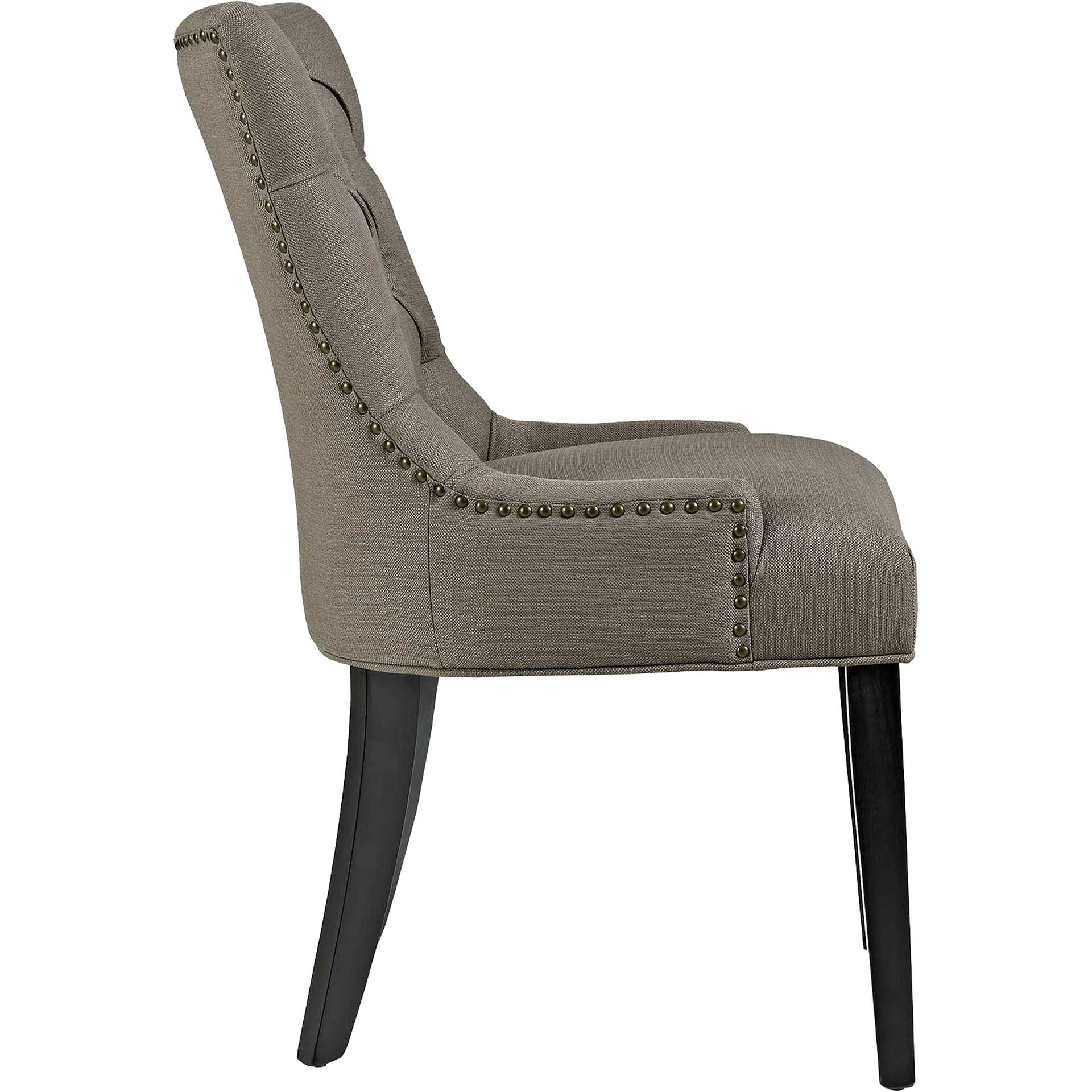 Regency Tufted Fabric Dining Chair Granite