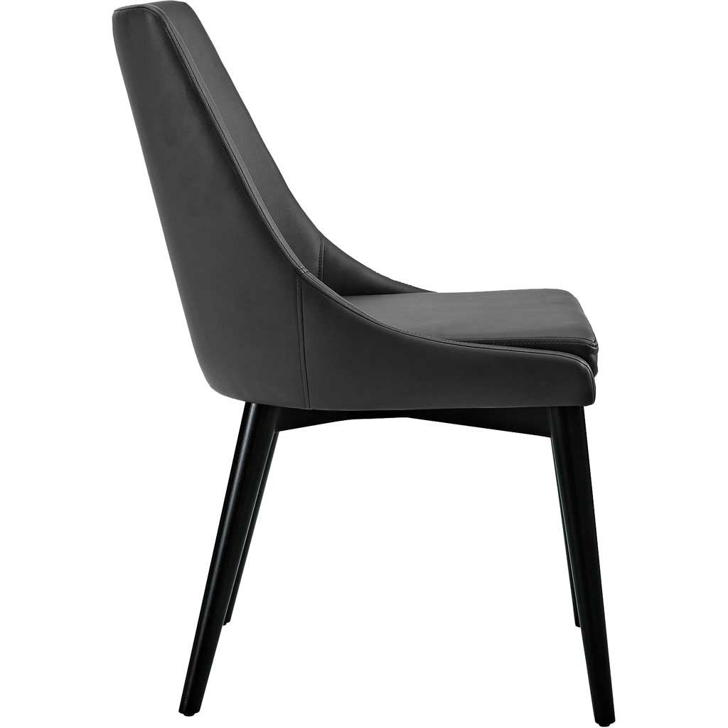 Victoria Vinyl Dining Chair Black