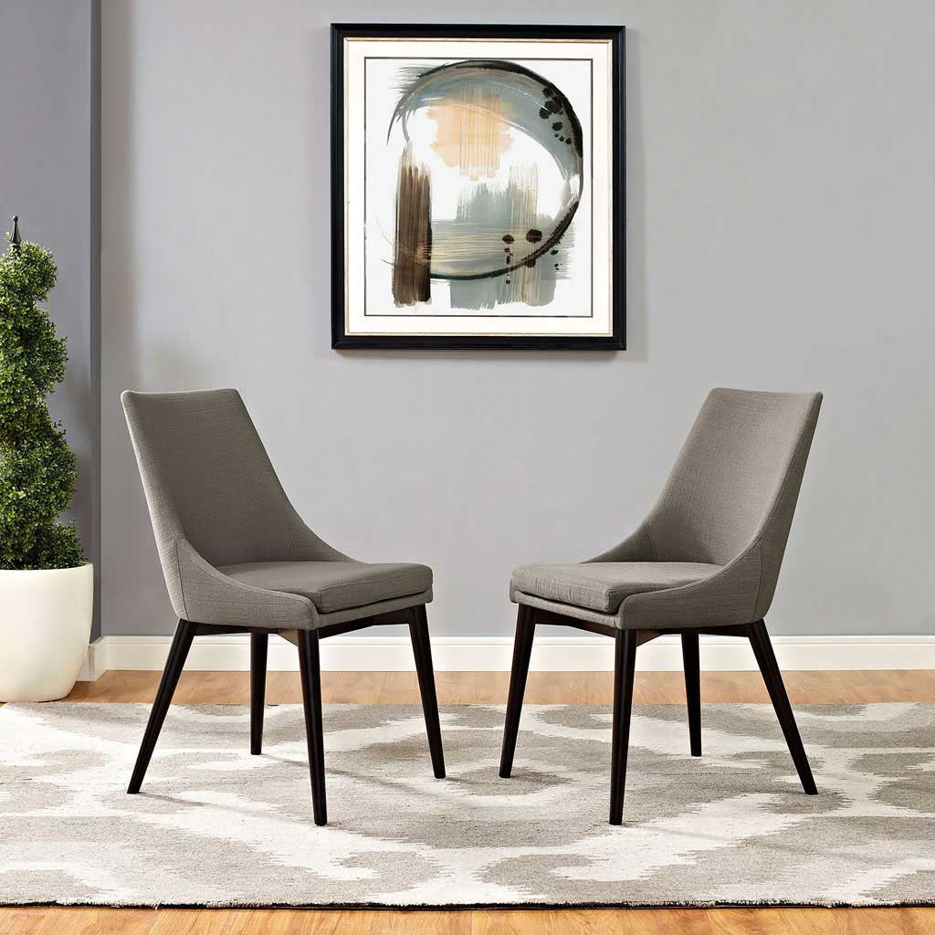 Victoria Fabric Dining Chair Granite