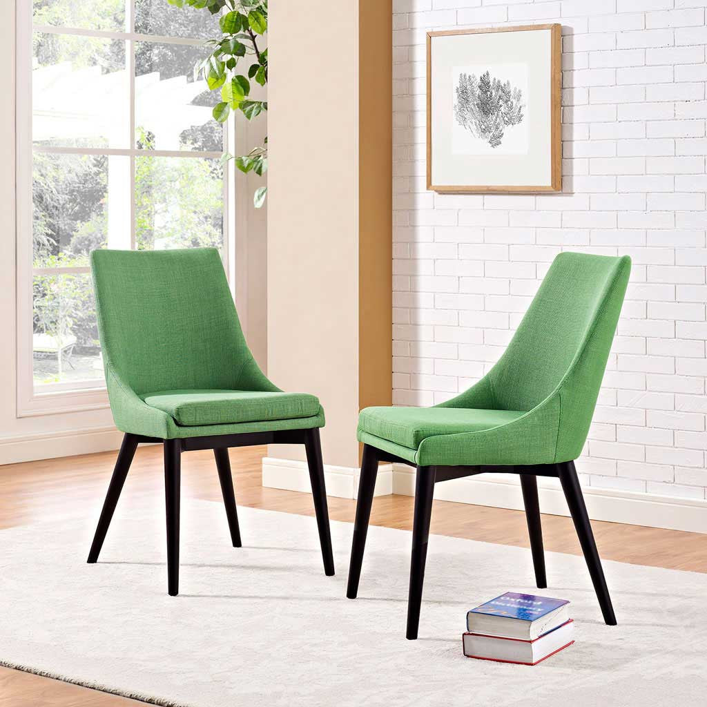 Victoria Fabric Dining Chair Green