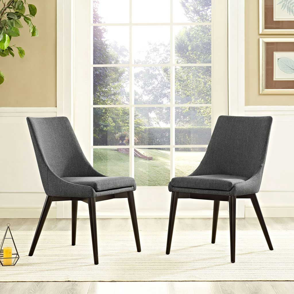 Victoria Fabric Dining Chair Gray