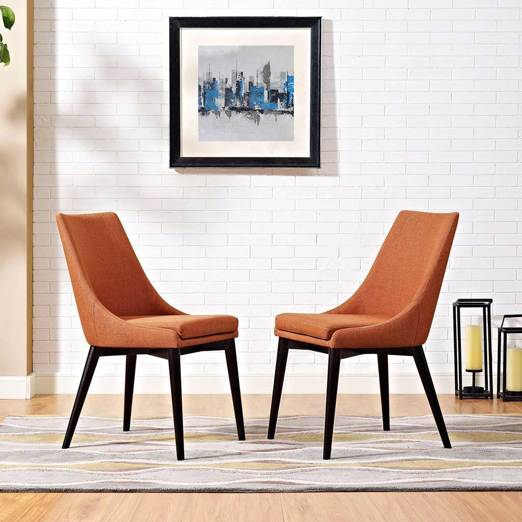 Victoria Fabric Dining Chair Orange