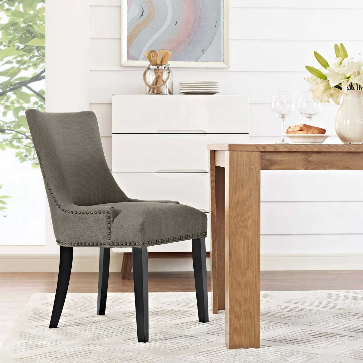 Madison Fabric Dining Chair Granite