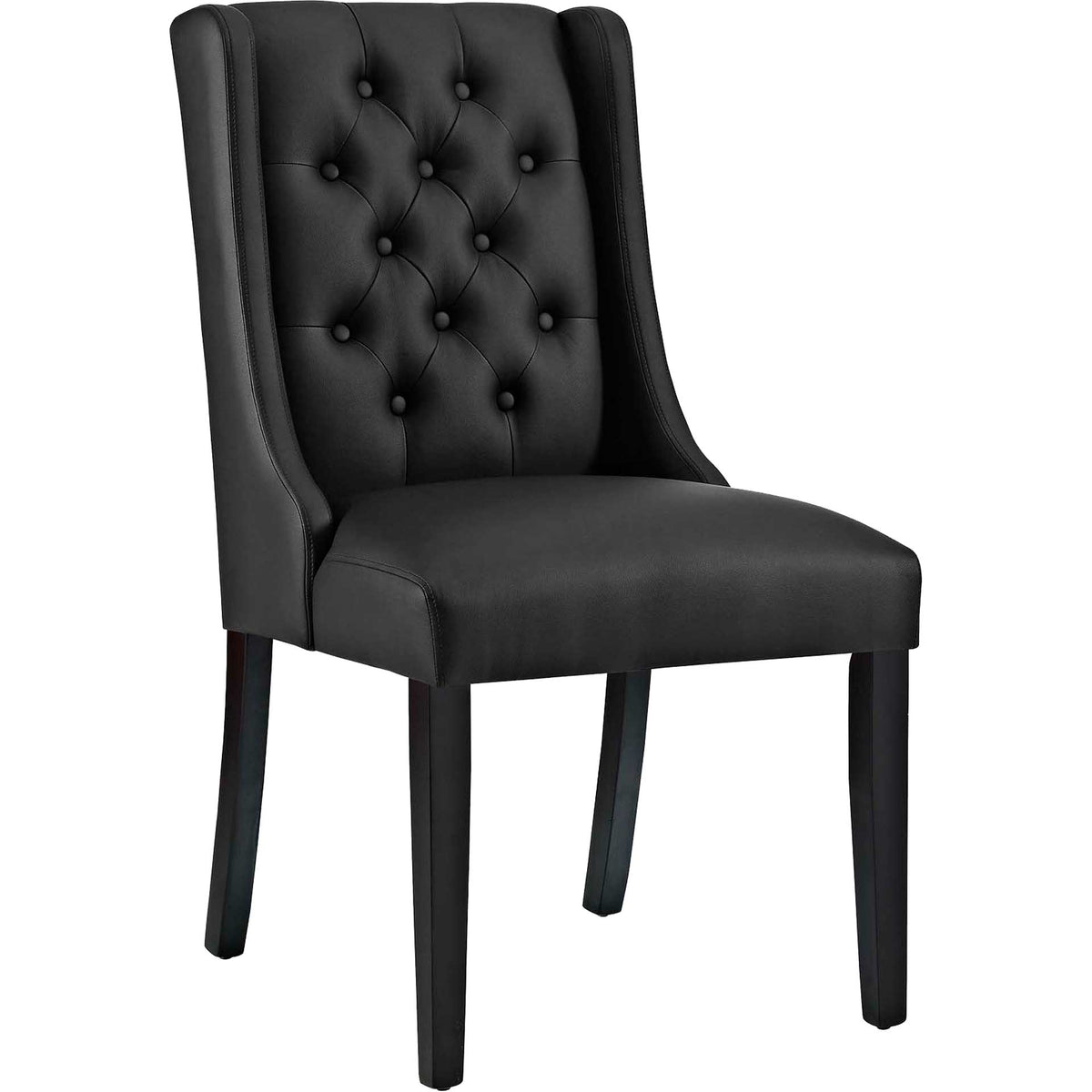 Baker Vinyl Dining Chair Black