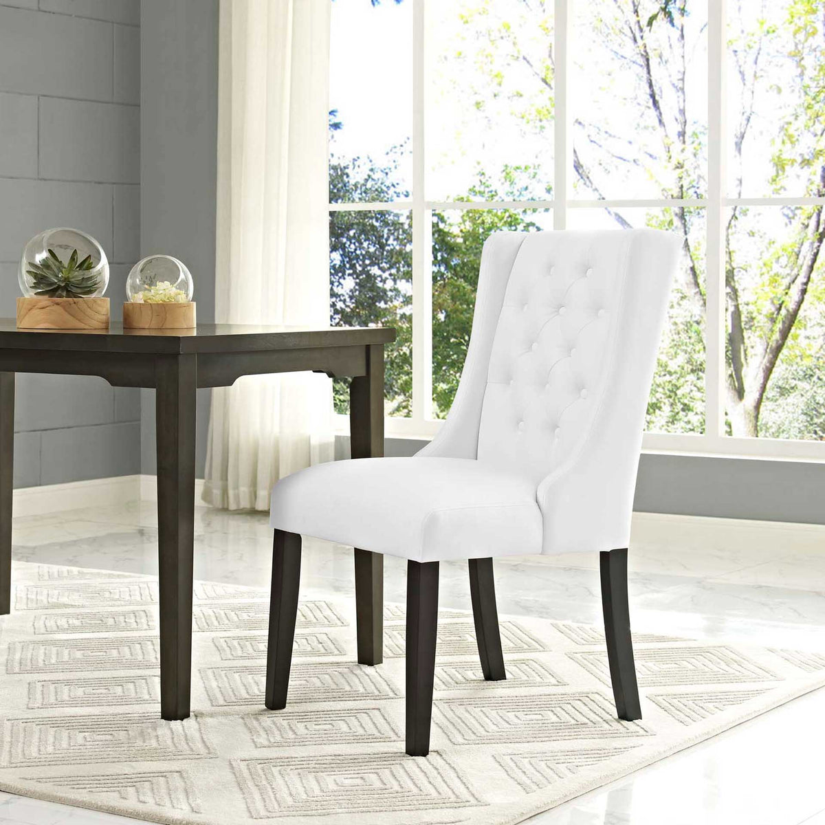 Baker Vinyl Dining Chair White
