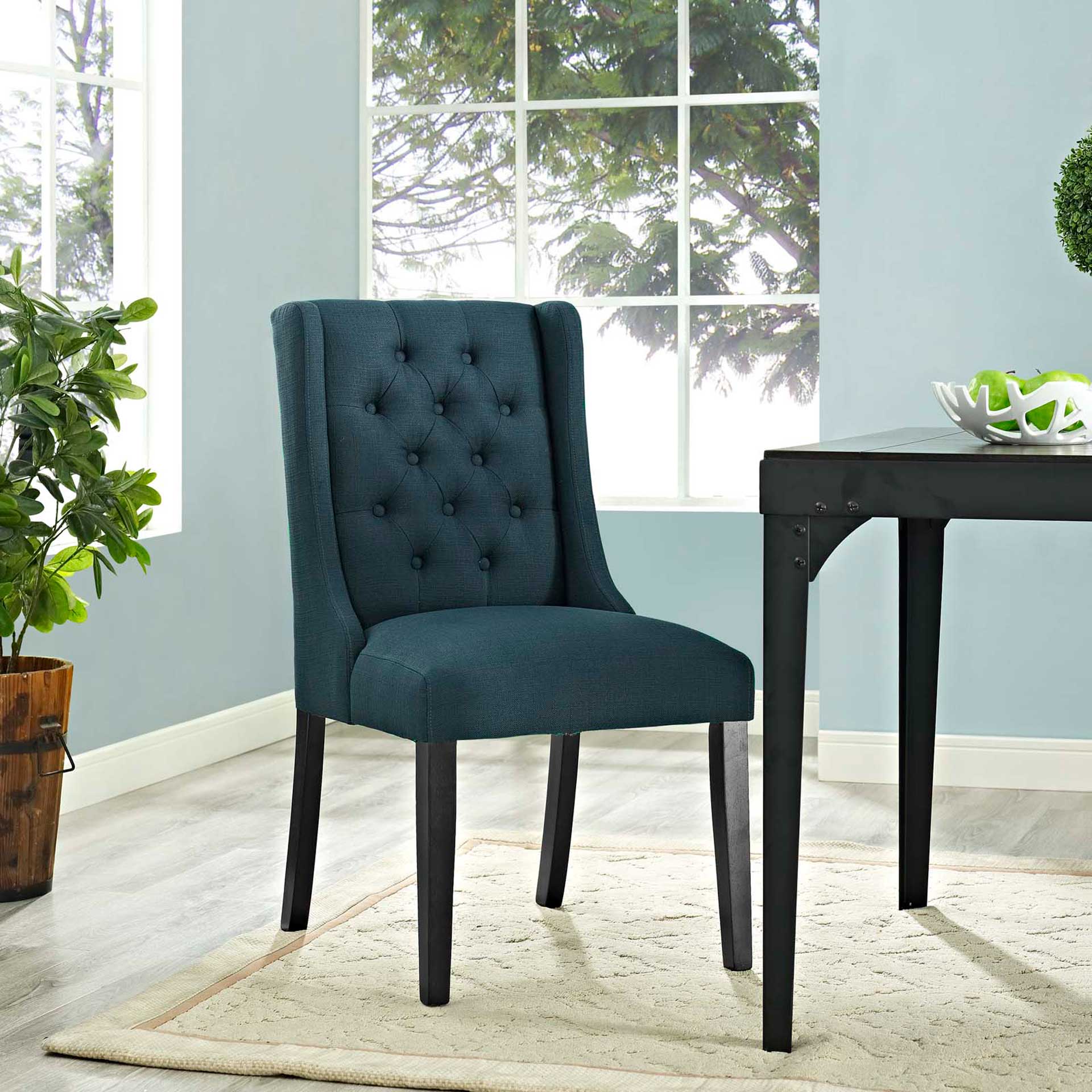 Baker Fabric Dining Chair Azure