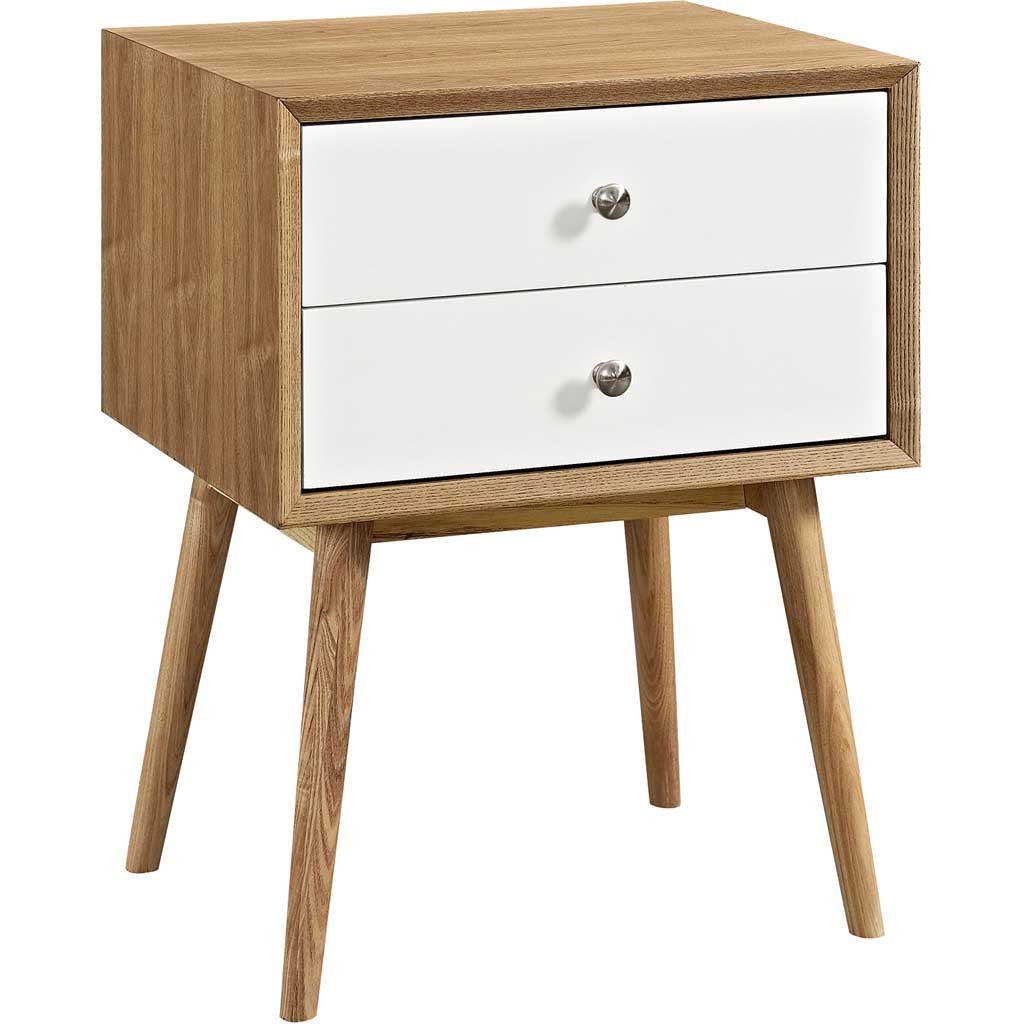 Davis Nightstand Natural/White