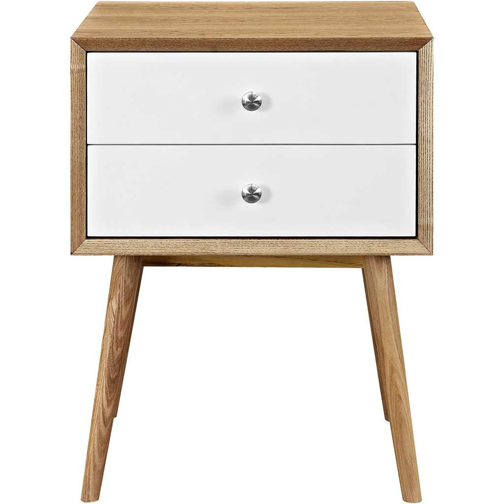 Davis Nightstand Natural/White