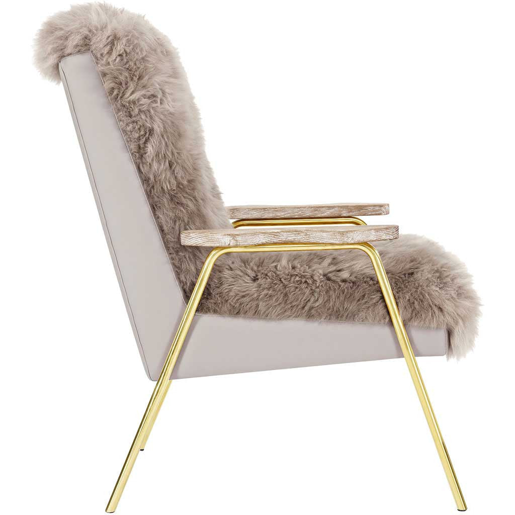 Sheepskin Armchair Brown