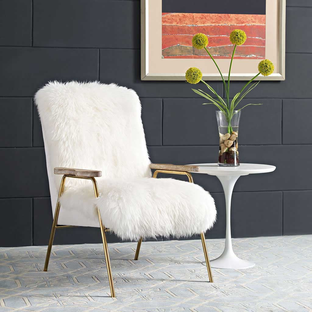 Sheepskin Armchair White