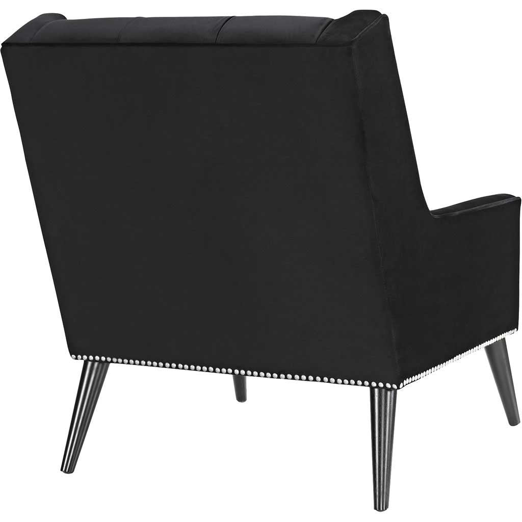 Pericles Velvet Armchair Black
