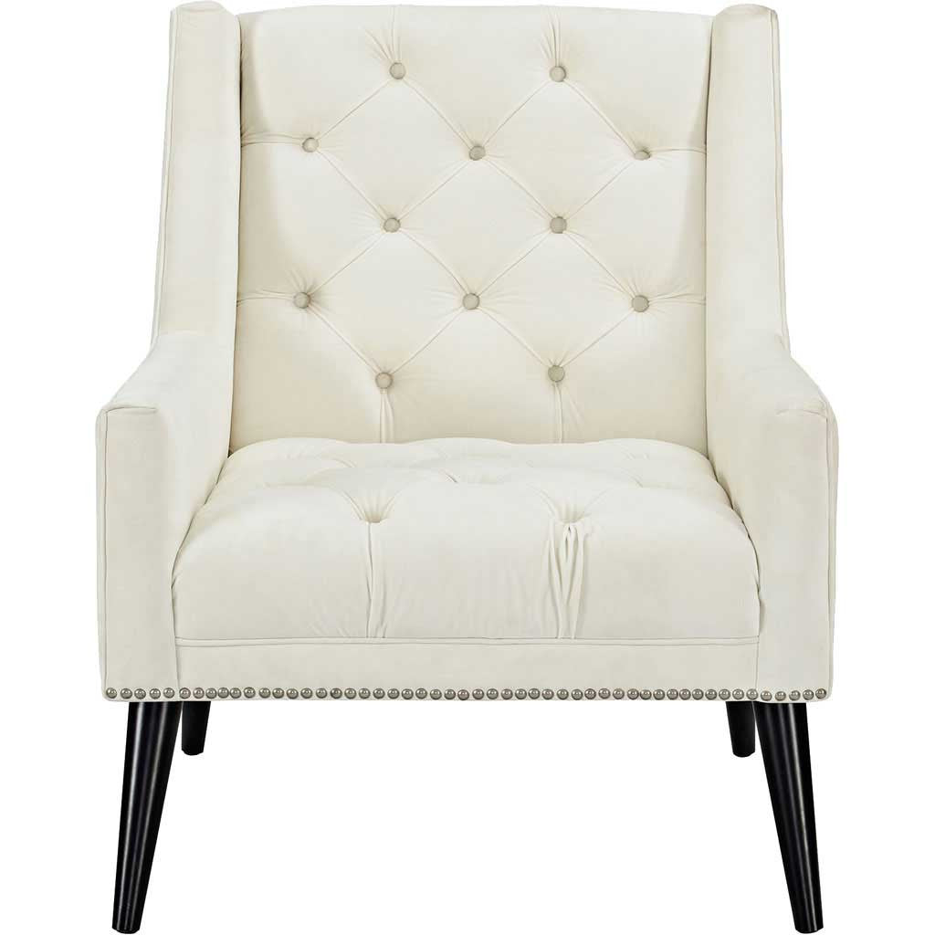 Pericles Velvet Armchair Ivory