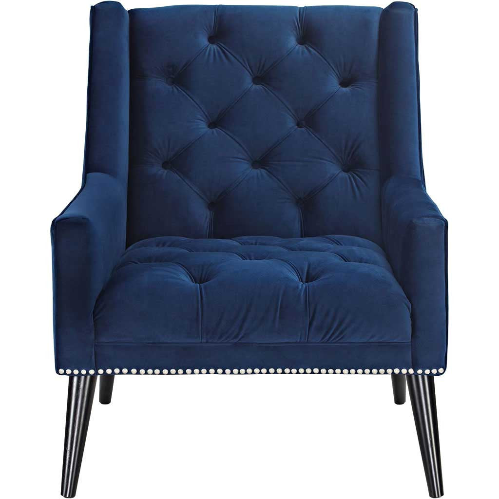 Pericles Velvet Armchair Navy